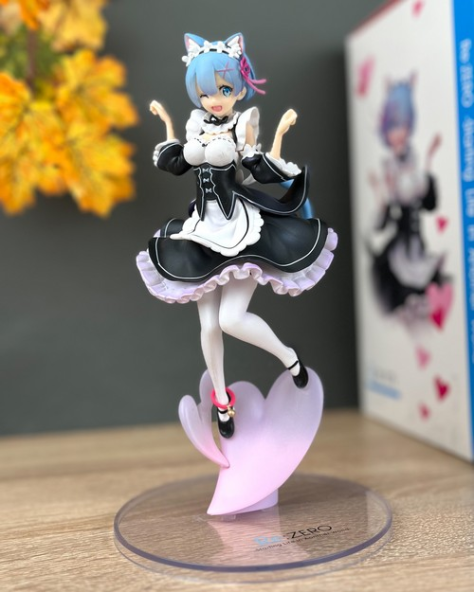 Фигурка большая Re Zero Рем нэко 22см - фото 2