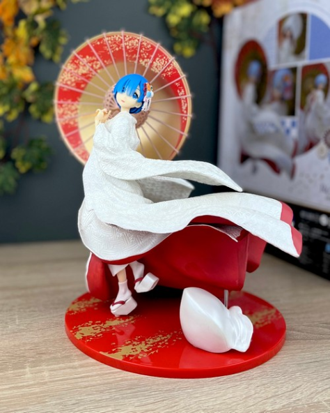 Фігурка велика Re Zero Рем весільне кімоно 29см - фото 2