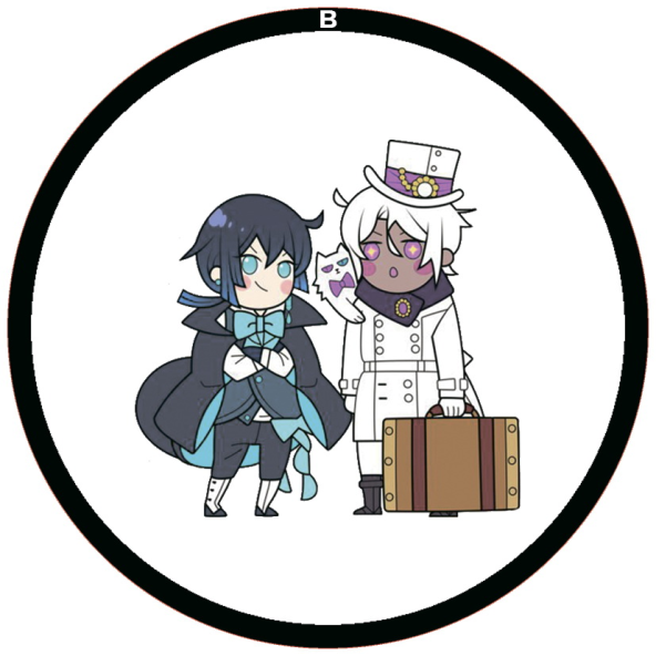 Значок 56мм Vanitas no Carte 01 - фото 1