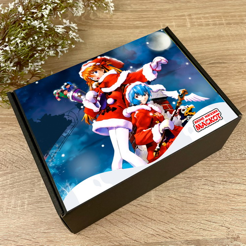 Коробка стандарт Evangelion Новорічна з наклейкою 24х17х10см - фото 1 Коробка стандарт Evangelion Новорічна з наклейкою 24х17х10см - фото 1