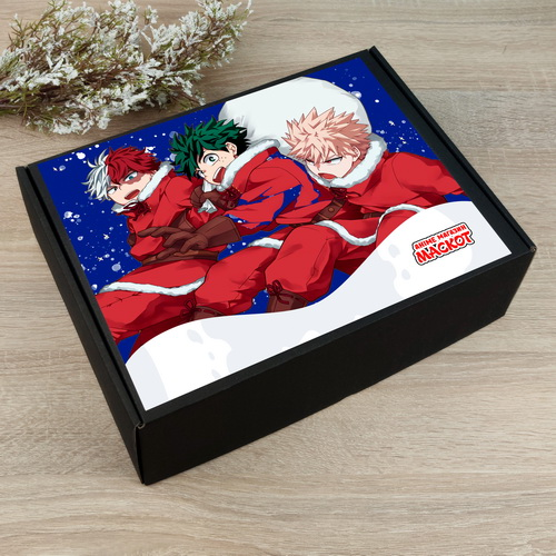 Коробка преміум Boku no Hero Academia Новорічна з наклейкою 31х23х10см - фото 1
