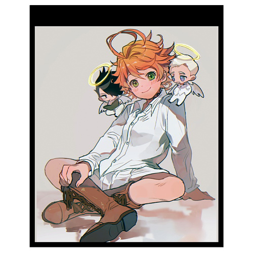 Сумка шоппер Yakusoku no Neverland 01 габардин 32х42см - фото 1