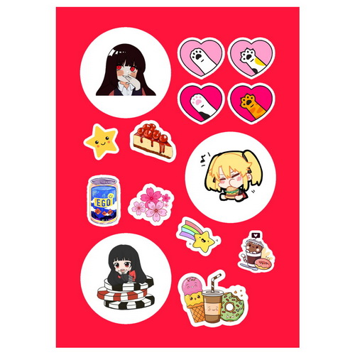 Листівка зі стікерпаком Kakegurui 02 А6 набір з конвертом - фото 2