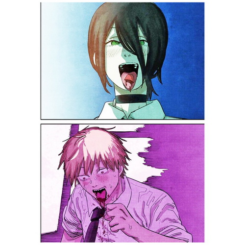 Магнит А7 Chainsaw Man 02 винил - фото 1