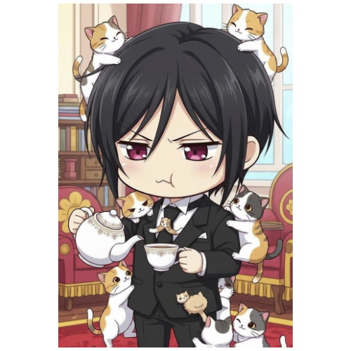 Магнит А7 Kuroshitsuji 09 винил - фото 1