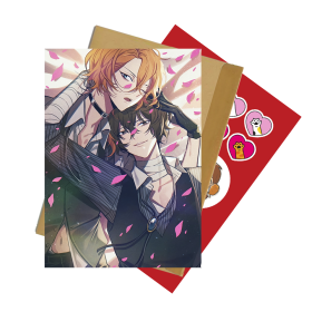 Листівка зі стікерпаком Bungou Stray Dogs 12 А6 набір з конвертом