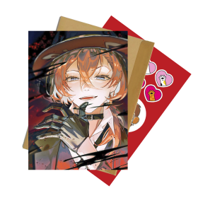 Открытка со стикерпаком Bungou Stray Dogs 14 А6 набoр c конвертом