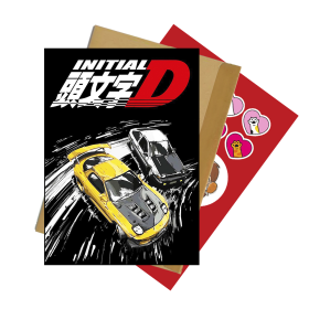 Открытка со стикерпаком Initial D 03 А6 набoр c конвертом