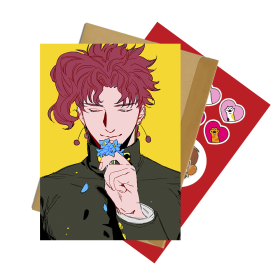 Листівка зі стікерпаком JoJo 12 А6 набір з конвертом