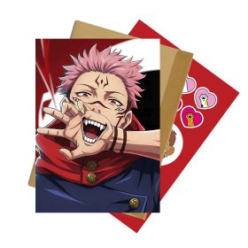 Листівка зі стікерпаком Jujutsu Kaisen 26 А6 набір з конвертом Листівка зі стікерпаком Jujutsu Kaisen 26 А6 набір з конвертом