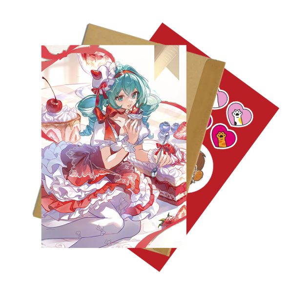 Листівка зі стікерпаком Vocaloid 24 А6 набір з конвертом - фото 1 Листівка зі стікерпаком Vocaloid 24 А6 набір з конвертом - фото 1