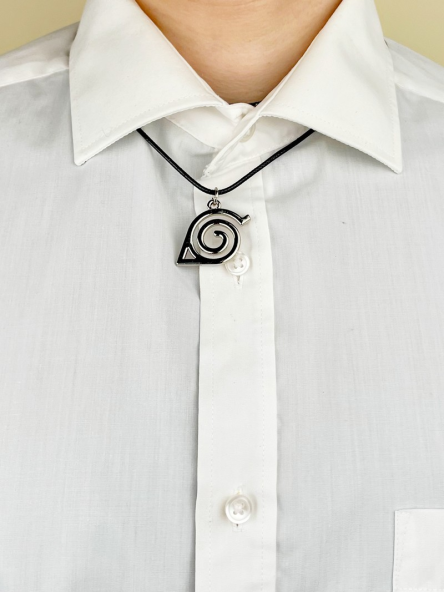 Кулон Naruto Коноха 2см хром - фото 2