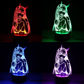 Світильник із пультом Darling in the FranXX 01 акрил 22см Світильник із пультом Darling in the FranXX 01 акрил 22см